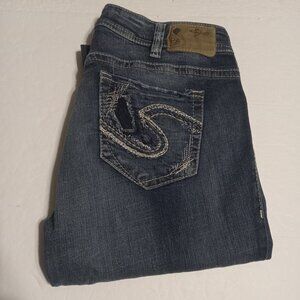 Silver Jeans Women's Suki Mid Rise Bootcut Super Stretch Jeans 14